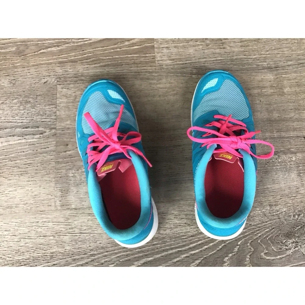 Nike Free 5.0 (GS) Blue Youth Size 5Y Girls Running Sneakers 644446-401 Shoes